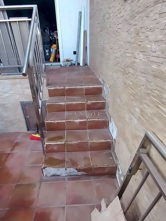 Terraza antes de amueblar la zona de estar
