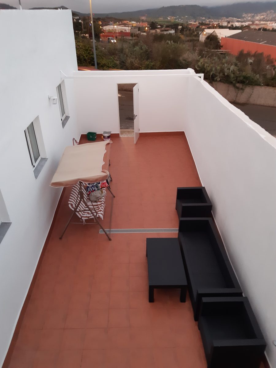 Patio terminado con solado nuevo